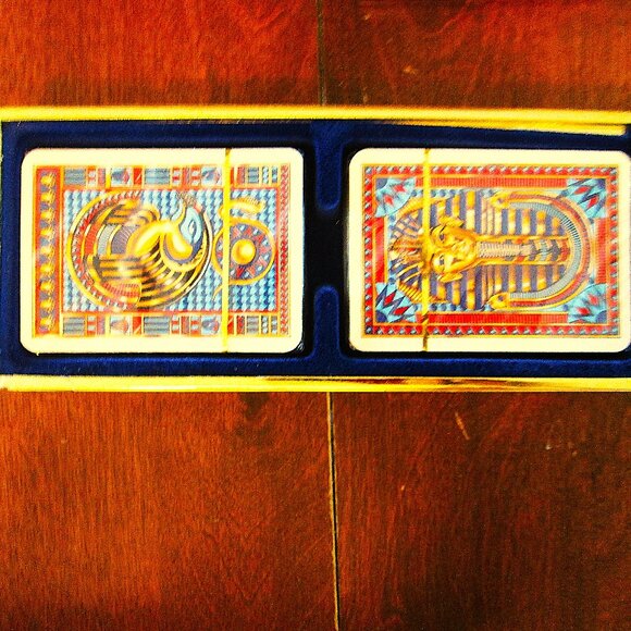 Vtg NWOT The Treasures of Tutankhamuh Card Box handpainted. Limited Edition - Picture 15 of 15
